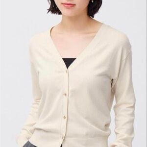 Women's Cream Cardigan Sweater